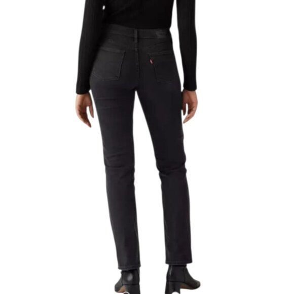 Levi's 314 Shaping Straight Leg Black Jeans Size 26 - Picture 2 of 16